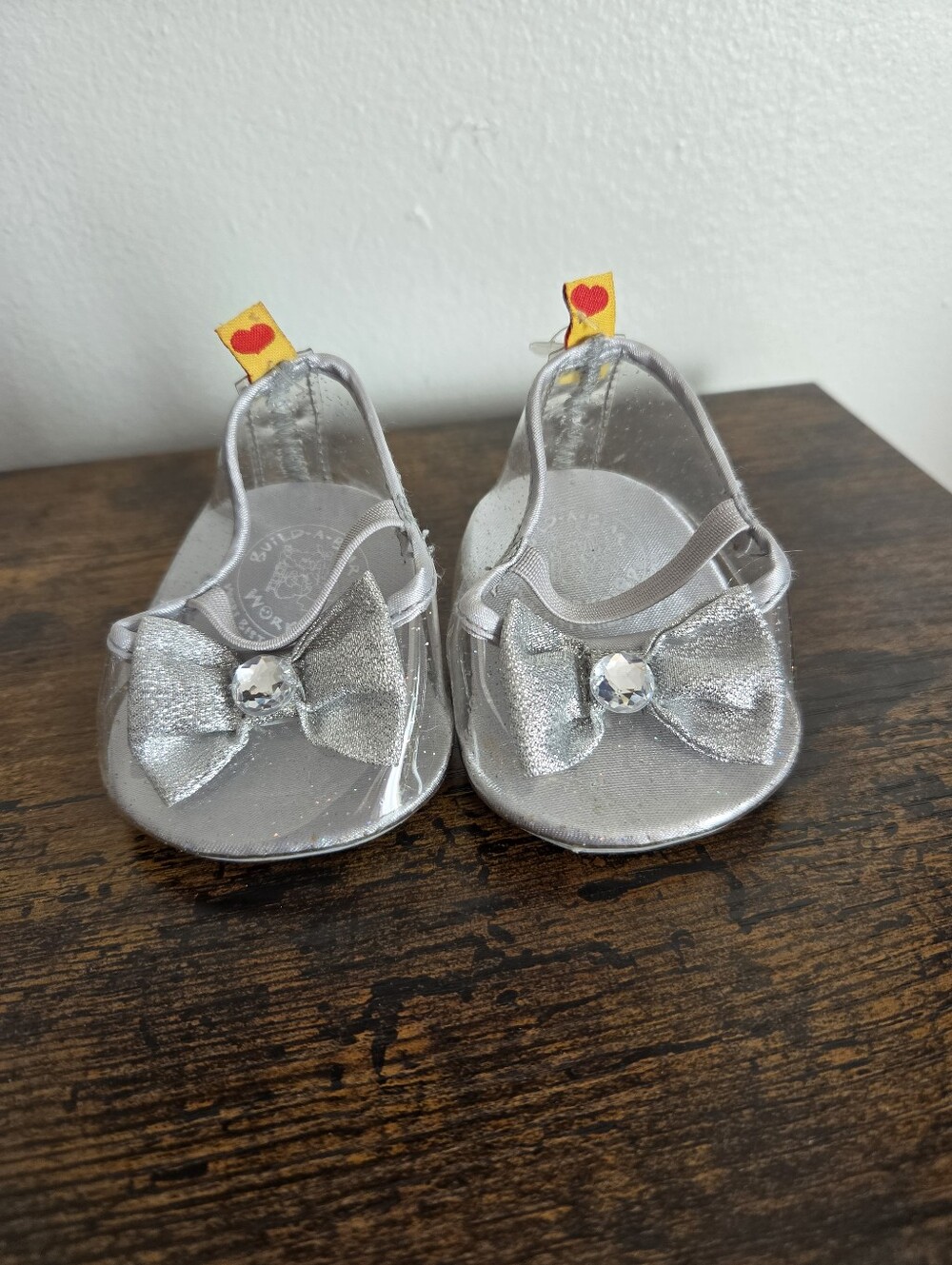 Build-A-Bear Clear Glitter Sparkle Heels